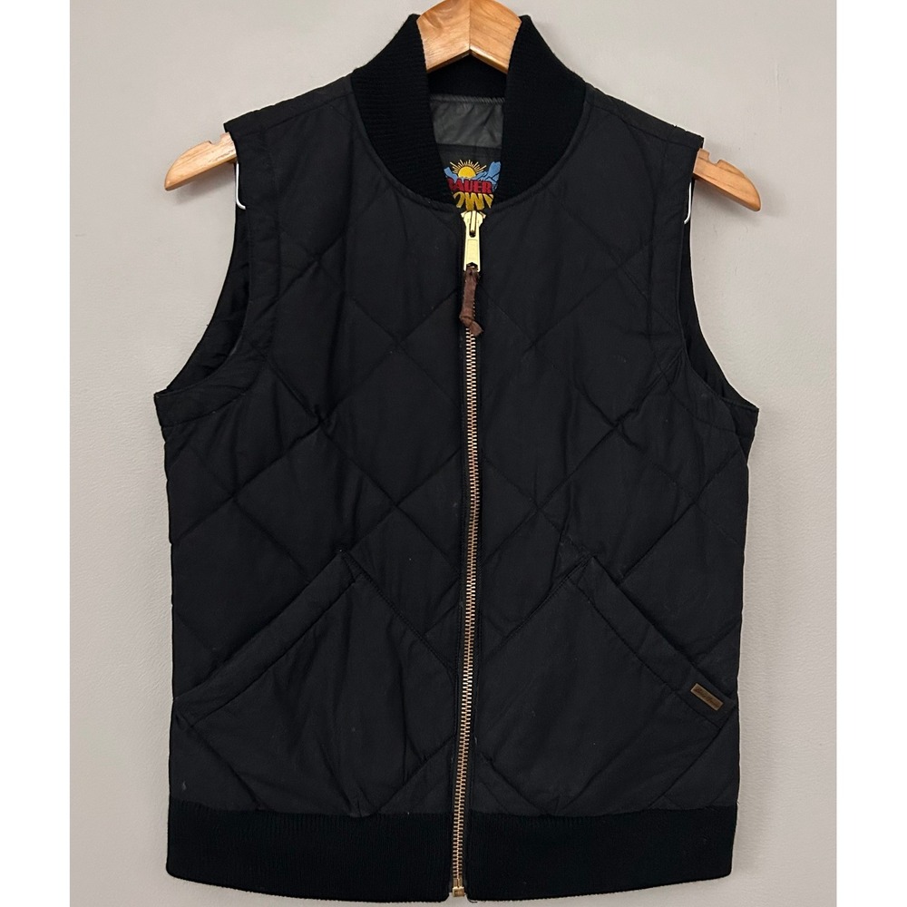 Eddie Bauer Vest 1936 Womens Small Black Skyliner Down Quilted Full Zip Outdoor